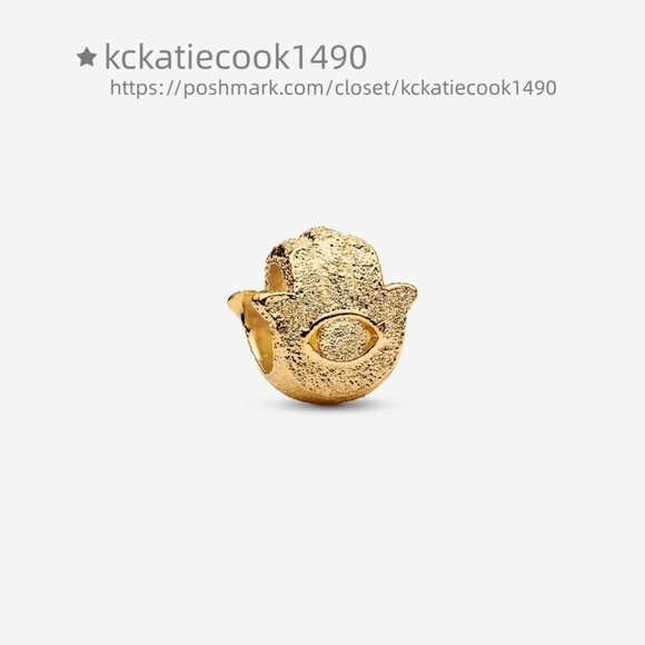 Pandora Textured Hamsa Hand Mini Charm|Pendant - Picture 1 of 2